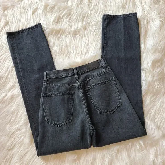 Goldsign Martin Jean NWT Ultra High Rise Studio Black 24 NWT $297 Straight Leg - Picture 5 of 5